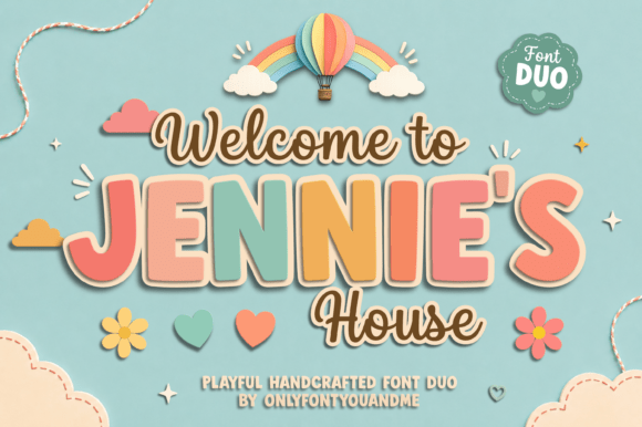 Jennies House Font: Rustic Charm for Creative Designs
