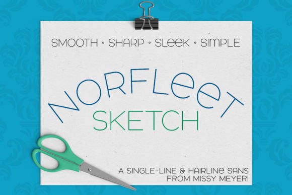Norfleet Sketch: Single Line Font Design Ideas