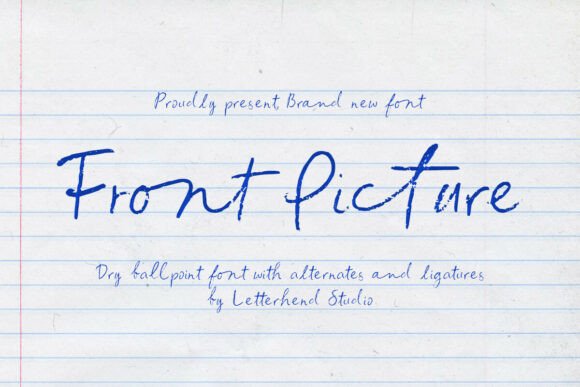 Front Picture Font Guide for Designers